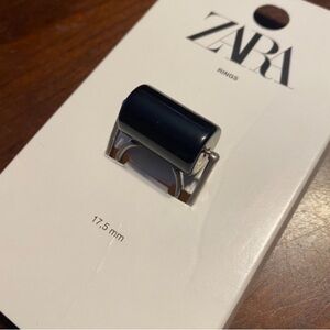 Zara Black and Silver Ring